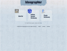Tablet Screenshot of ideographer.com